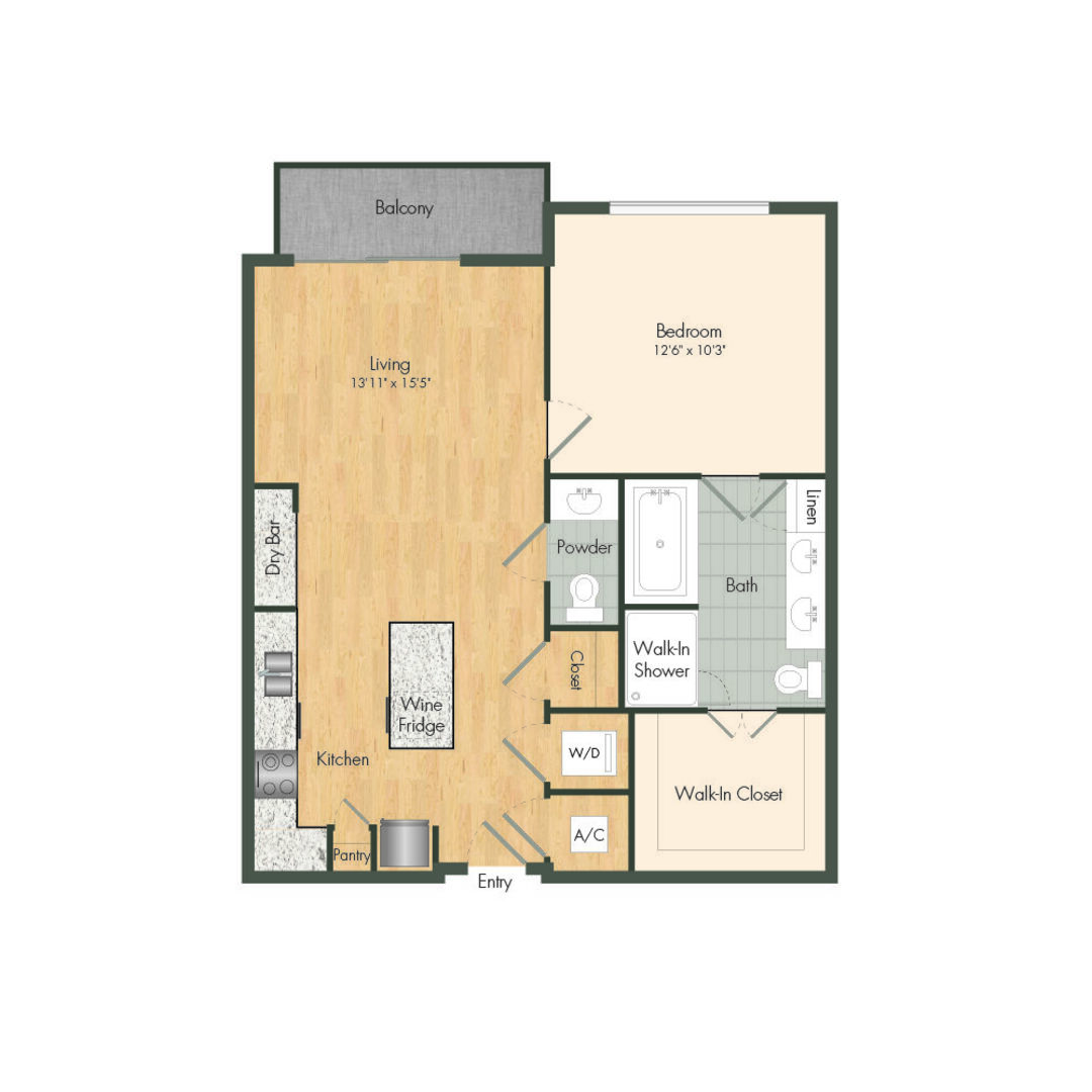 1 Bedroom Apartment – 2511 Willowick Rd #615, Houston, TX 77027