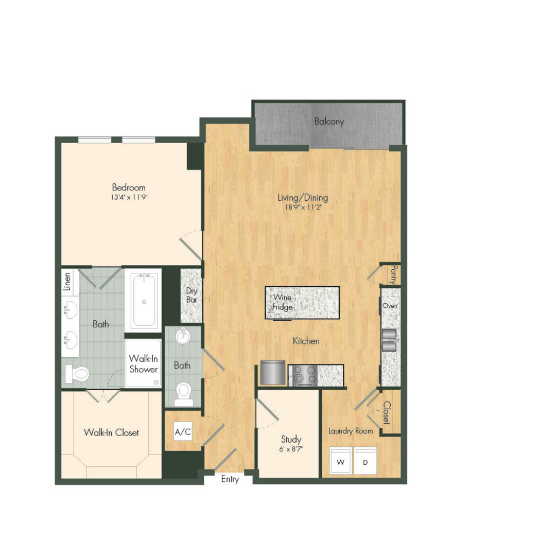 1 Bedroom Apartment – 2511 Willowick Rd #509, Houston, TX 77027