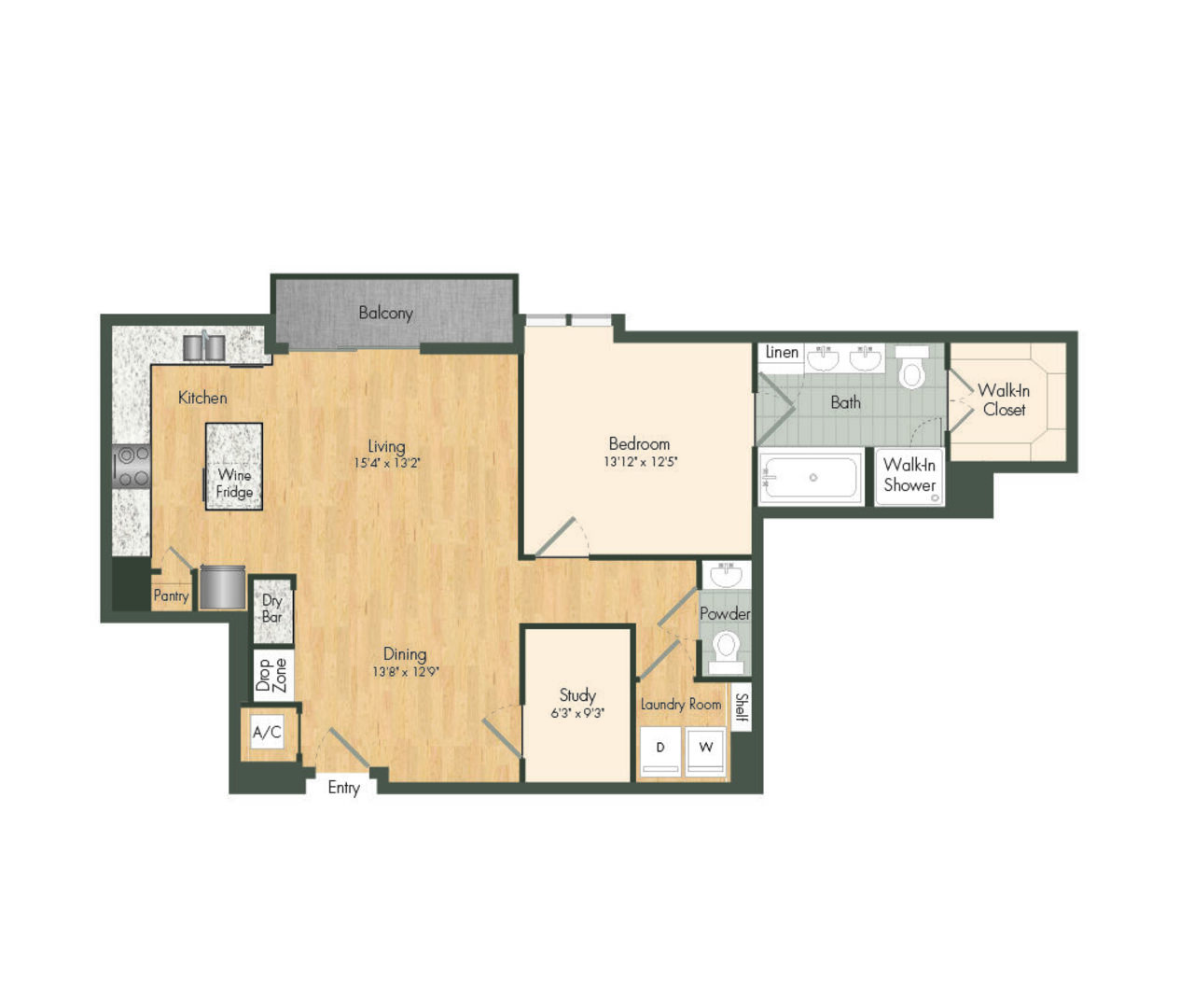 1 Bedroom Apartment – 2511 Willowick Rd #630, Houston, TX 77027
