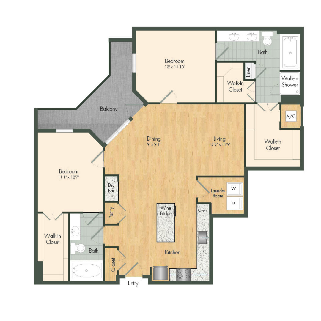 2 Bedroom Apartment – 2511 Willowick Rd #624, Houston, TX 77027