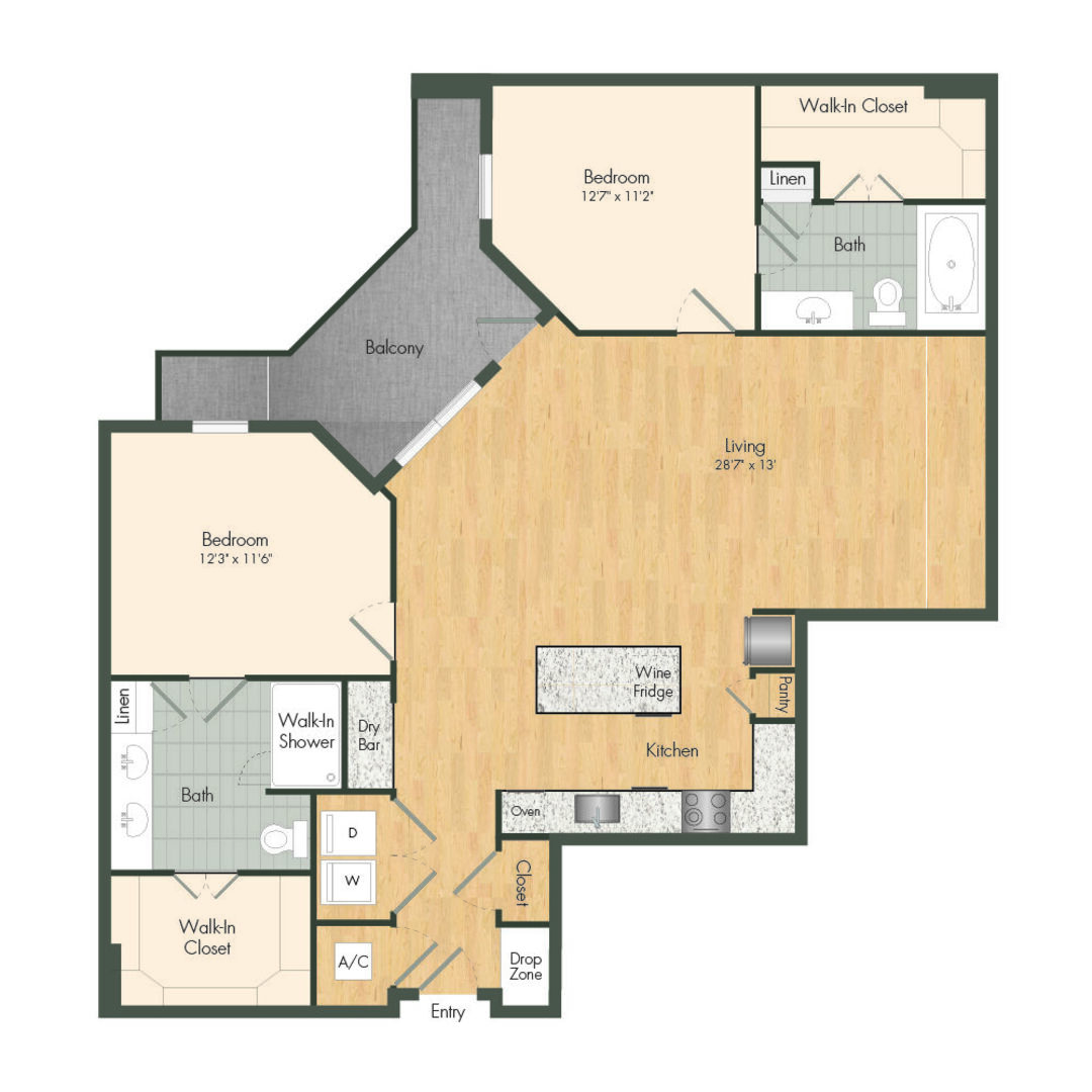 2 Bedroom Apartment – 2511 Willowick Rd #444, Houston, TX 77027