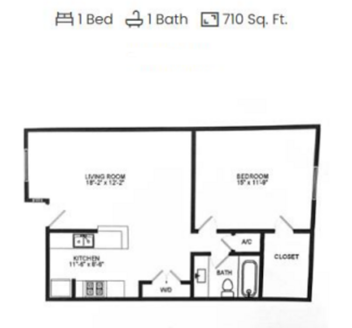 1 Bedroom Apartment – 7900 Locke Lee Lane #9447, Houston, TX 77063