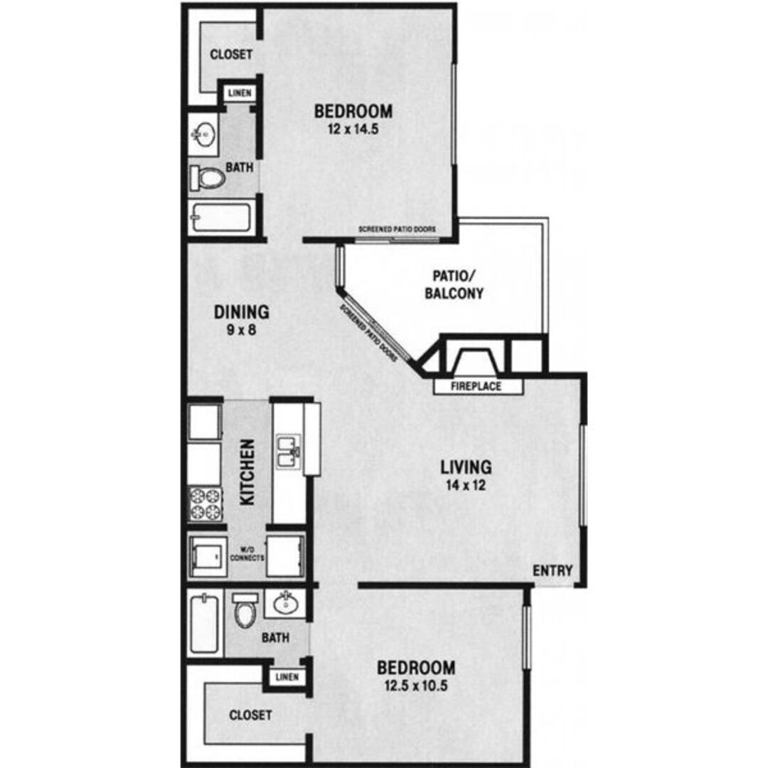 2 Bedroom Apartment – 2105 Cedar Bayou Road #612, Baytown, TX 77520