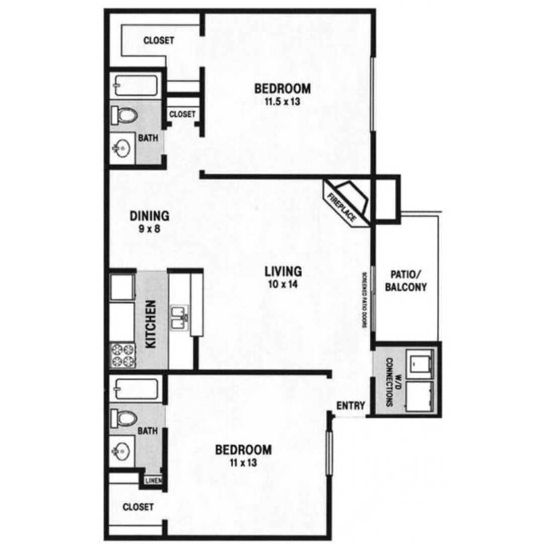 2 Bedroom Apartment – 2105 Cedar Bayou Road #708, Baytown, TX 77520