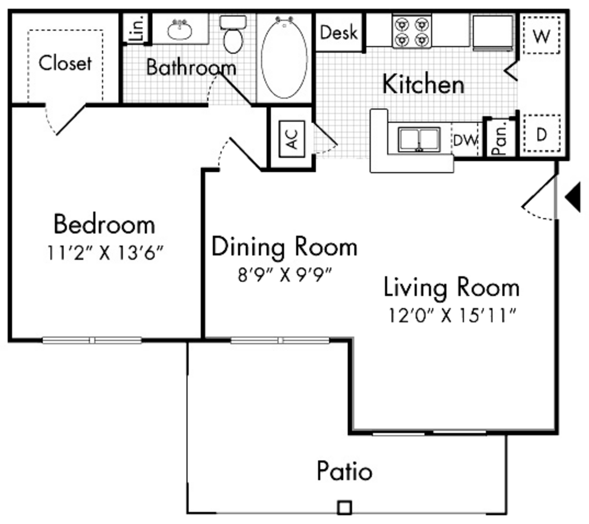 1 Bedroom Apartment – 10440 Deerwood Road #10-1036, Houston, TX 77042