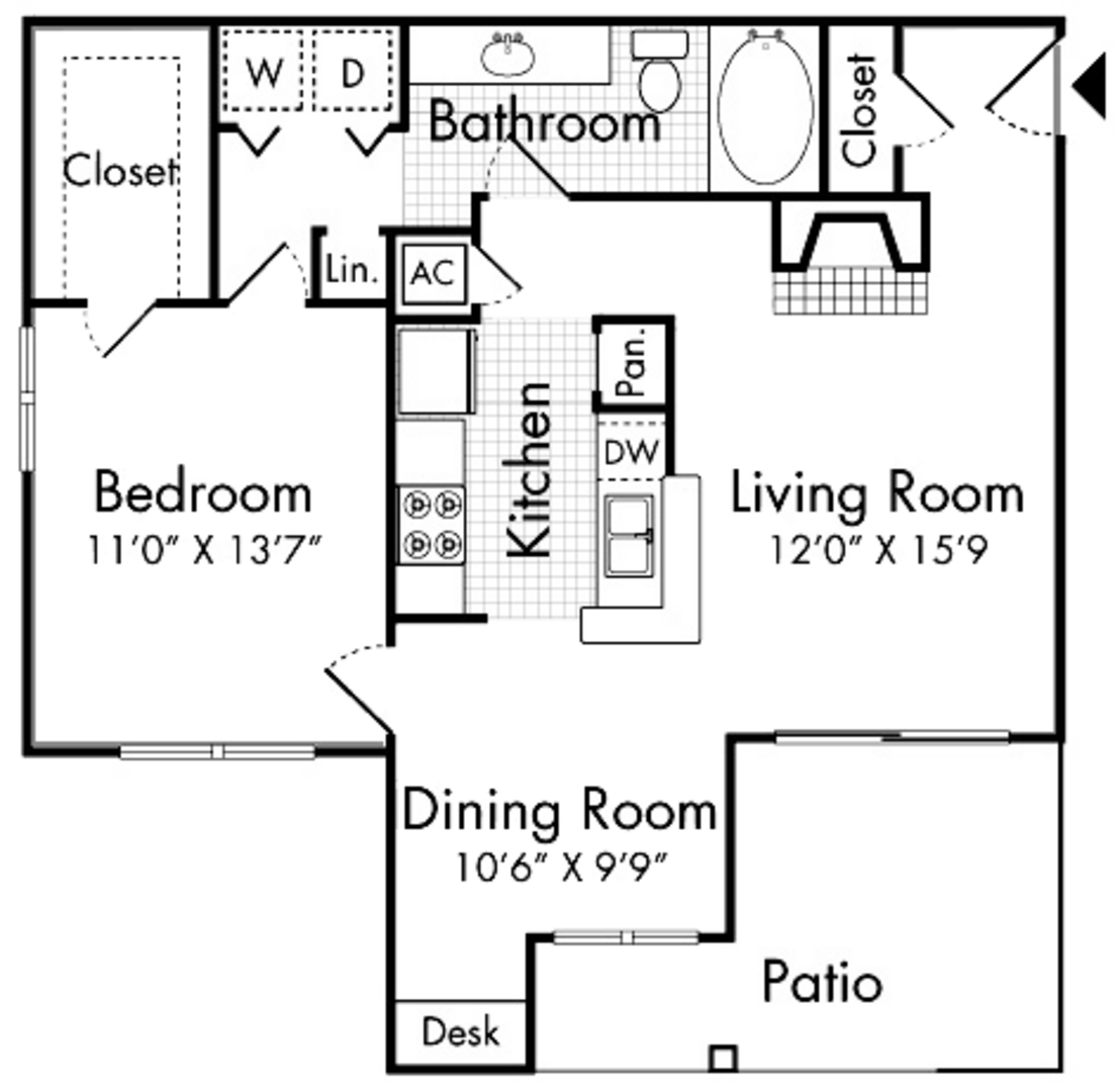 1 Bedroom Apartment – 10440 Deerwood Road #06-0626, Houston, TX 77042