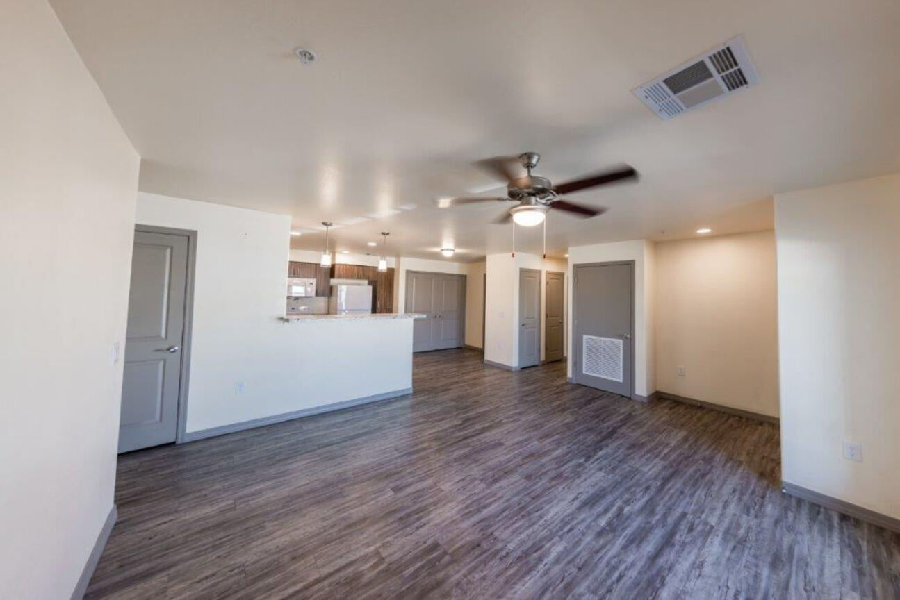Unfurnished apartment interior at Soluna.