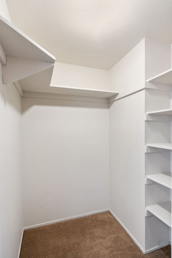 Walk-in closet at Phoenix Manor.