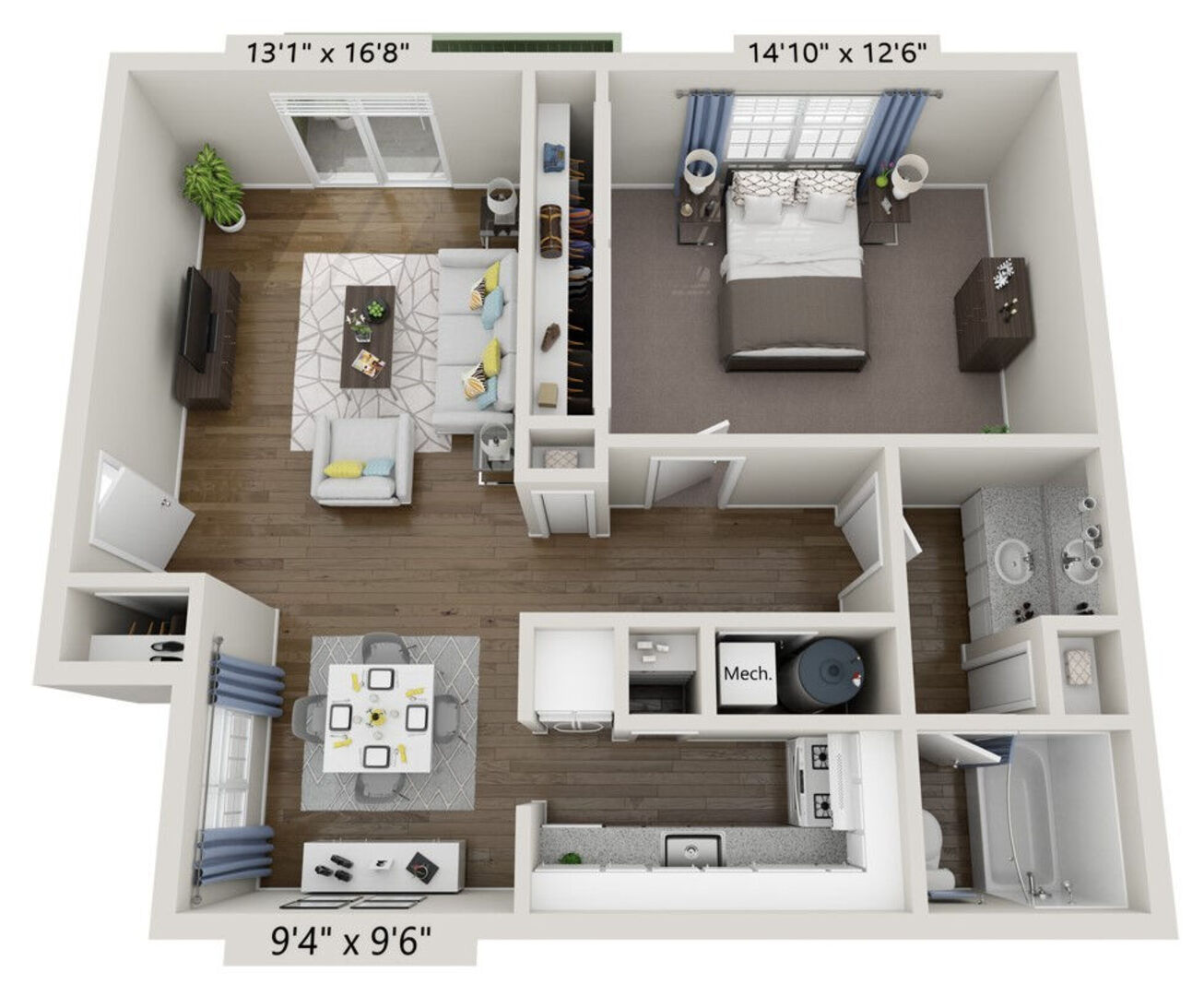 1 Bedroom Apartment – 3510 Buford Hwy NE #3510-G06, Brookhaven, GA 30329