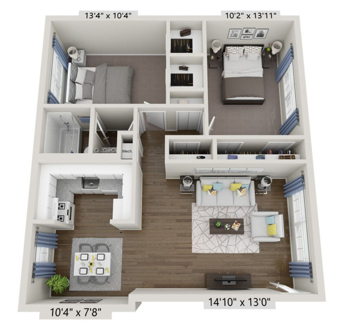 2 Bedroom Apartment – 3510 Buford Hwy NE #3506-G04, Brookhaven, GA 30329