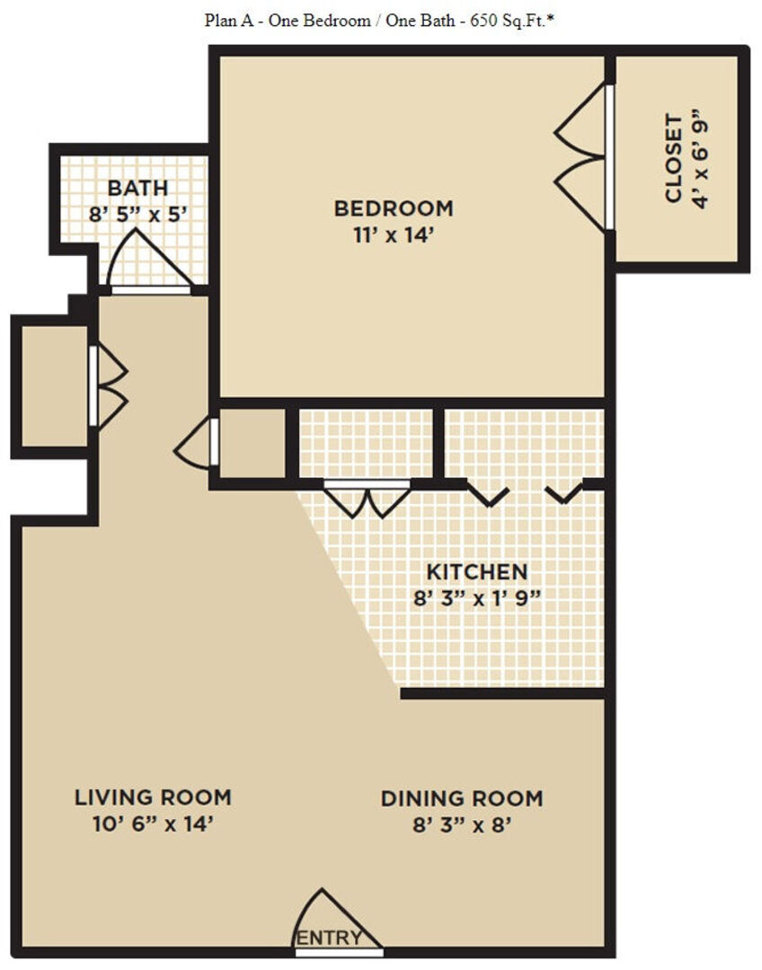 1 Bedroom Apartment – 2828 Collingsworth Street #10, Houston, TX 77026