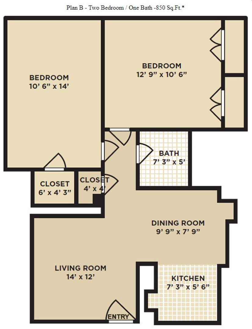 2 Bedroom Apartment – 2828 Collingsworth Street #A33, Houston, TX 77026