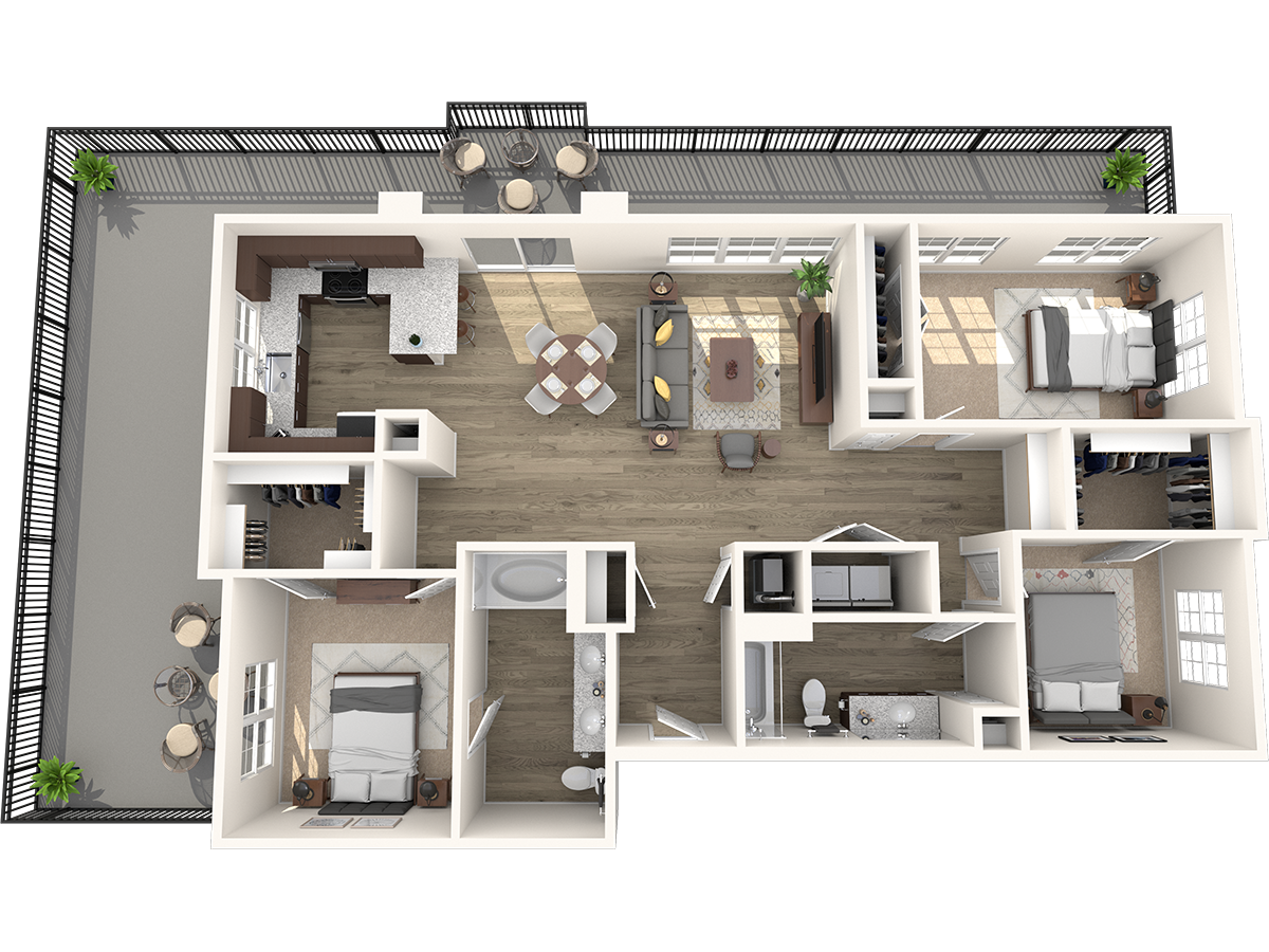 The Manhattan floor plan