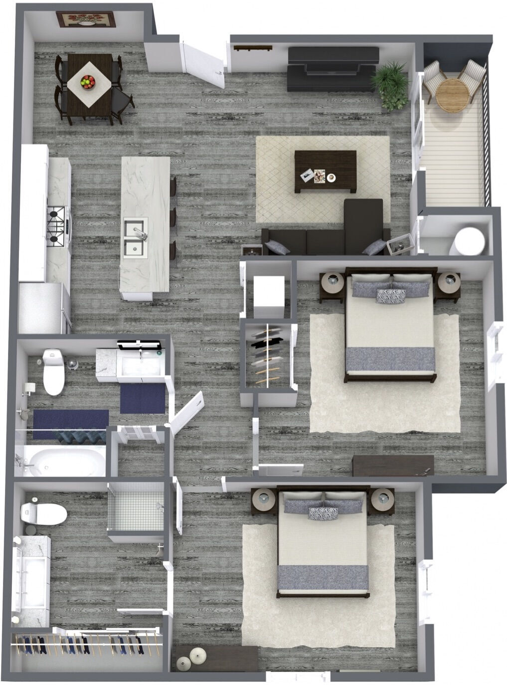 2 Bedroom floor plan