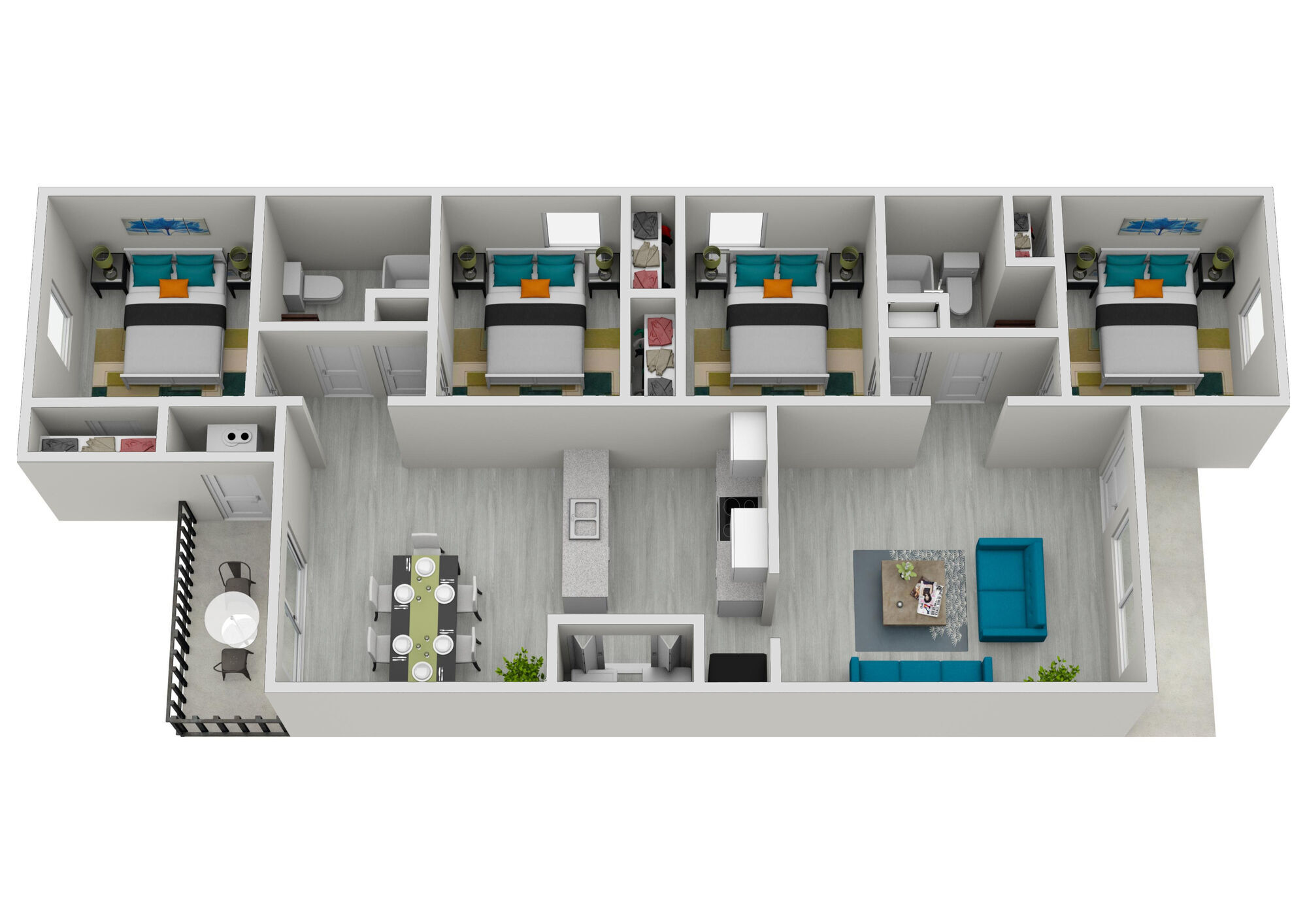 4 Bedroom floor plan