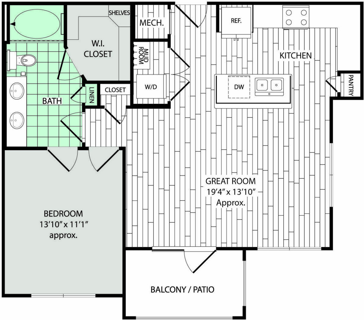 1 Bedroom Apartment – 14700 Vintage Preserve Pkwy #18207, Houston, TX 77070