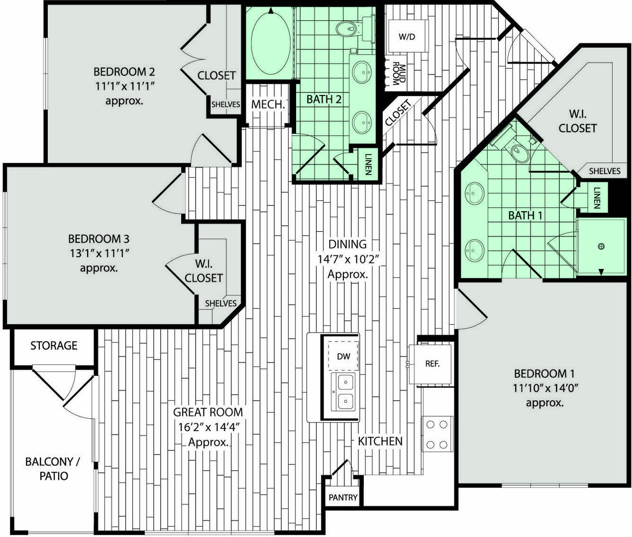 3 Bedroom Apartment – 14700 Vintage Preserve Pkwy #09202, Houston, TX 77070
