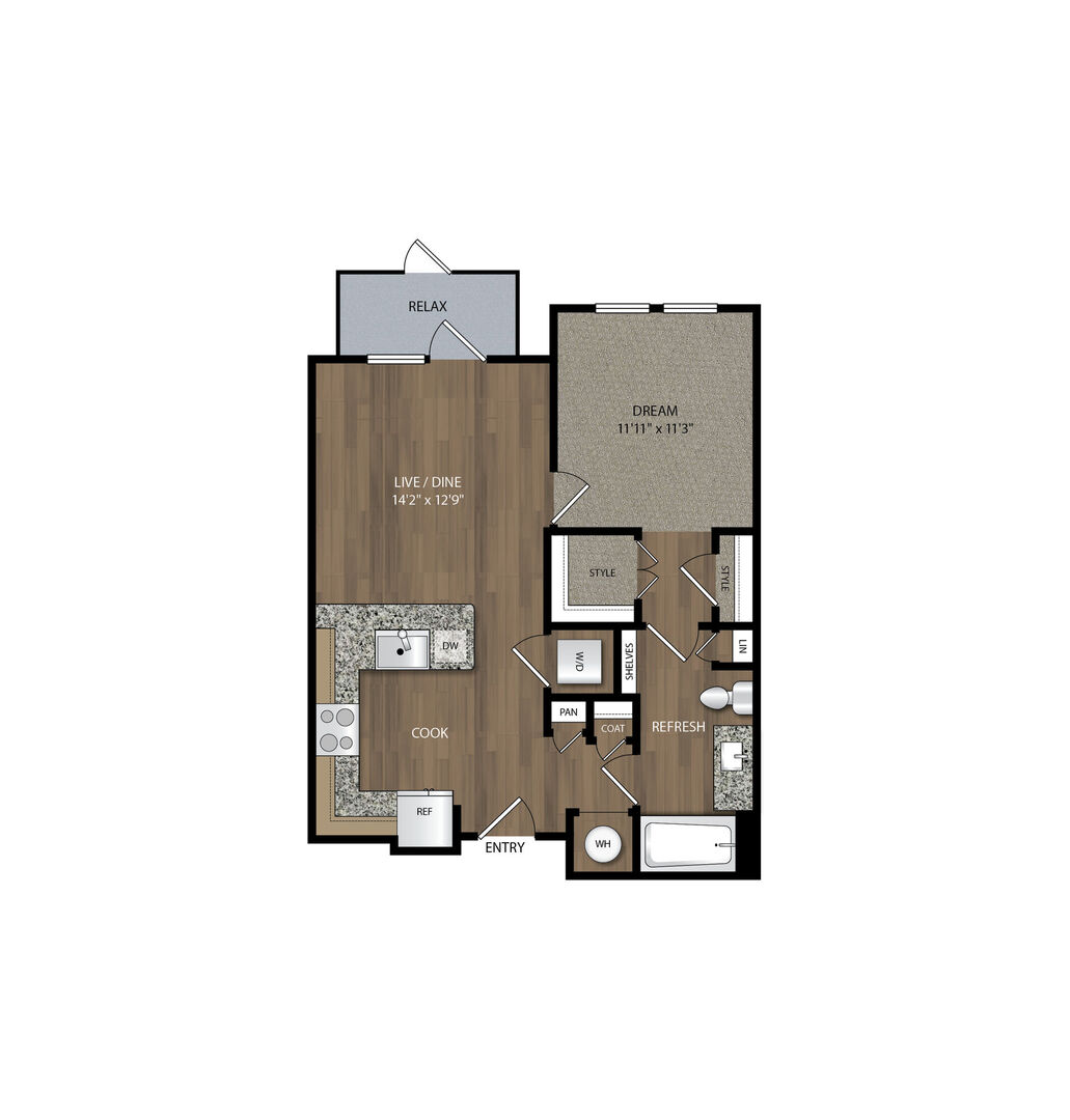 1 Bedroom Apartment – 800 N. FM 3083 Rd. W. #4211, Conroe, TX 77303