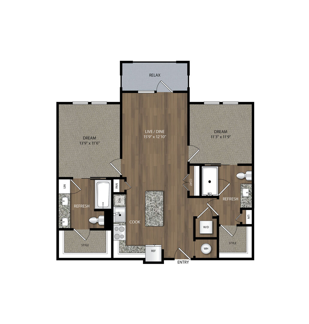 2 Bedroom Apartment – 800 N. FM 3083 Rd. W. #8206, Conroe, TX 77303