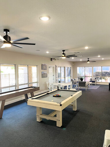 Shared game room at Camino Tomas.