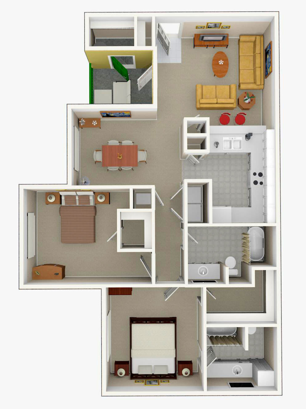Two Bedroom floor plan