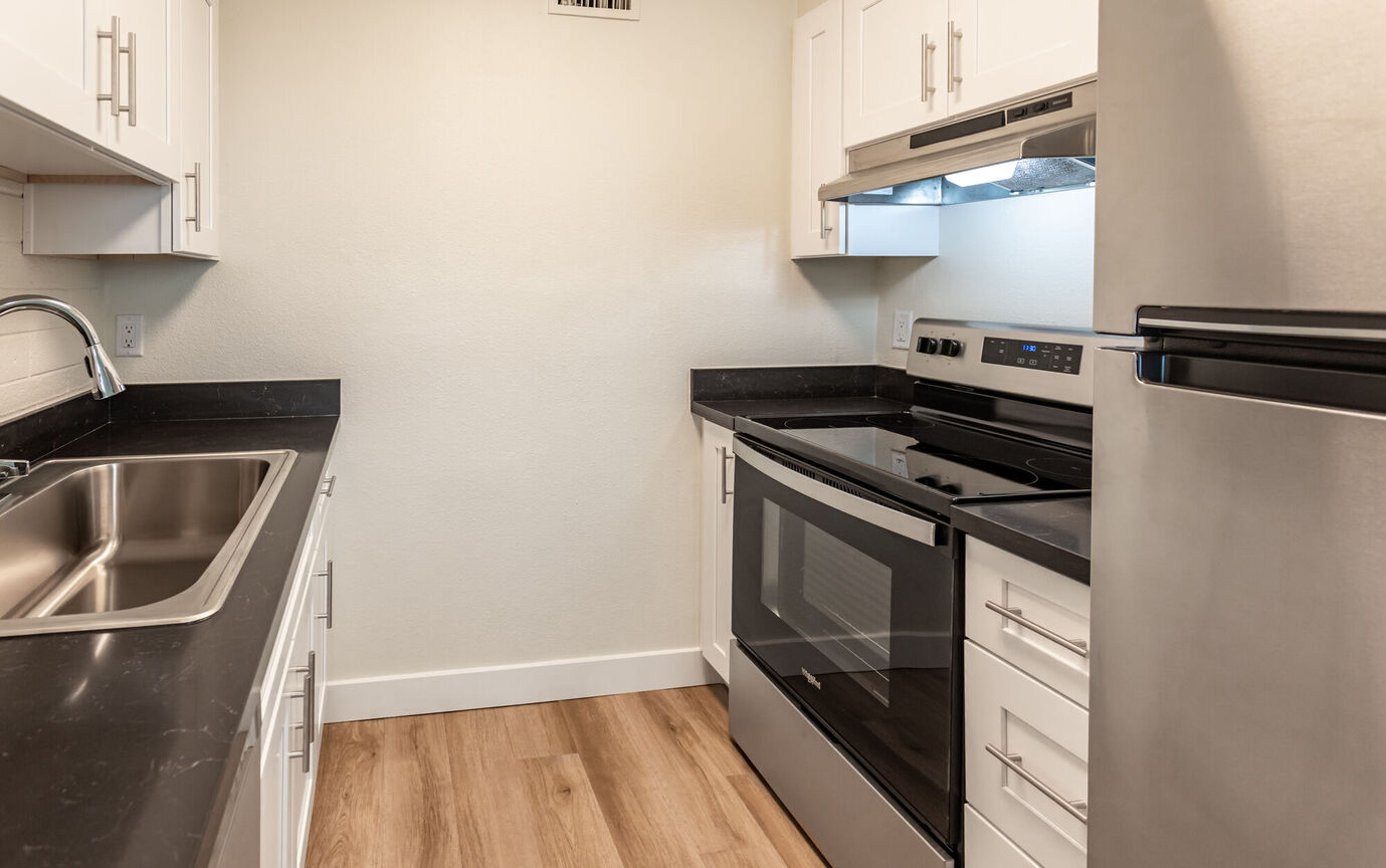 Apartment kitchen at Phoenix Manor.