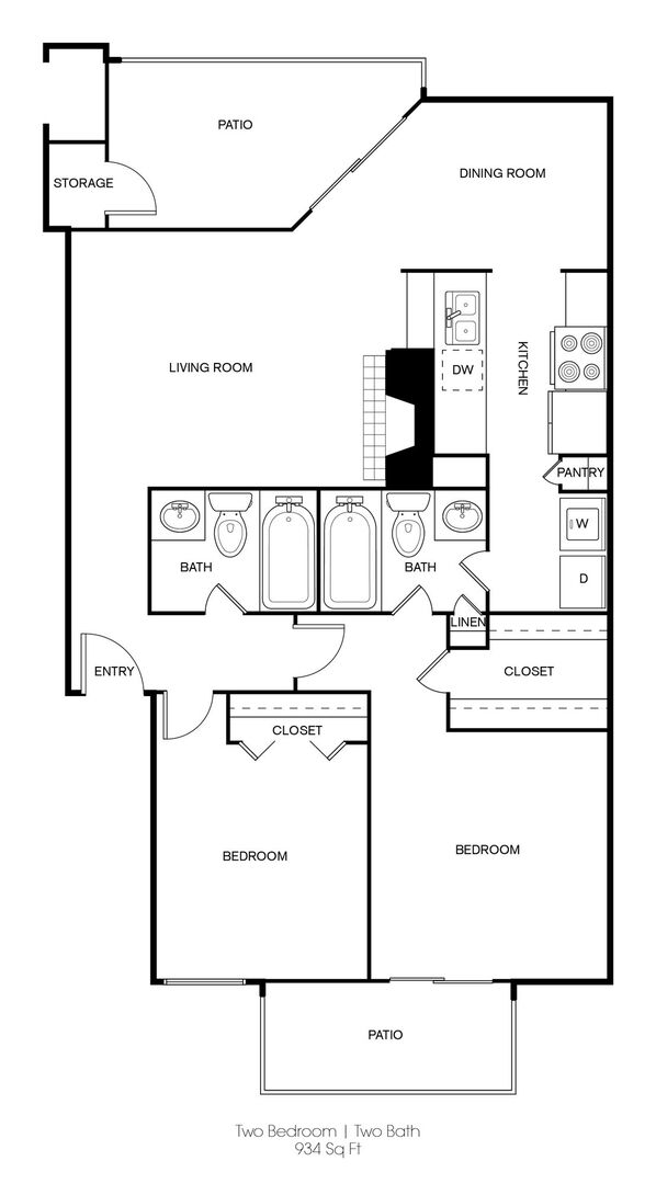 2 Bedroom Apartment – 3030 Elmside Drive #132E, Houston, TX 77042