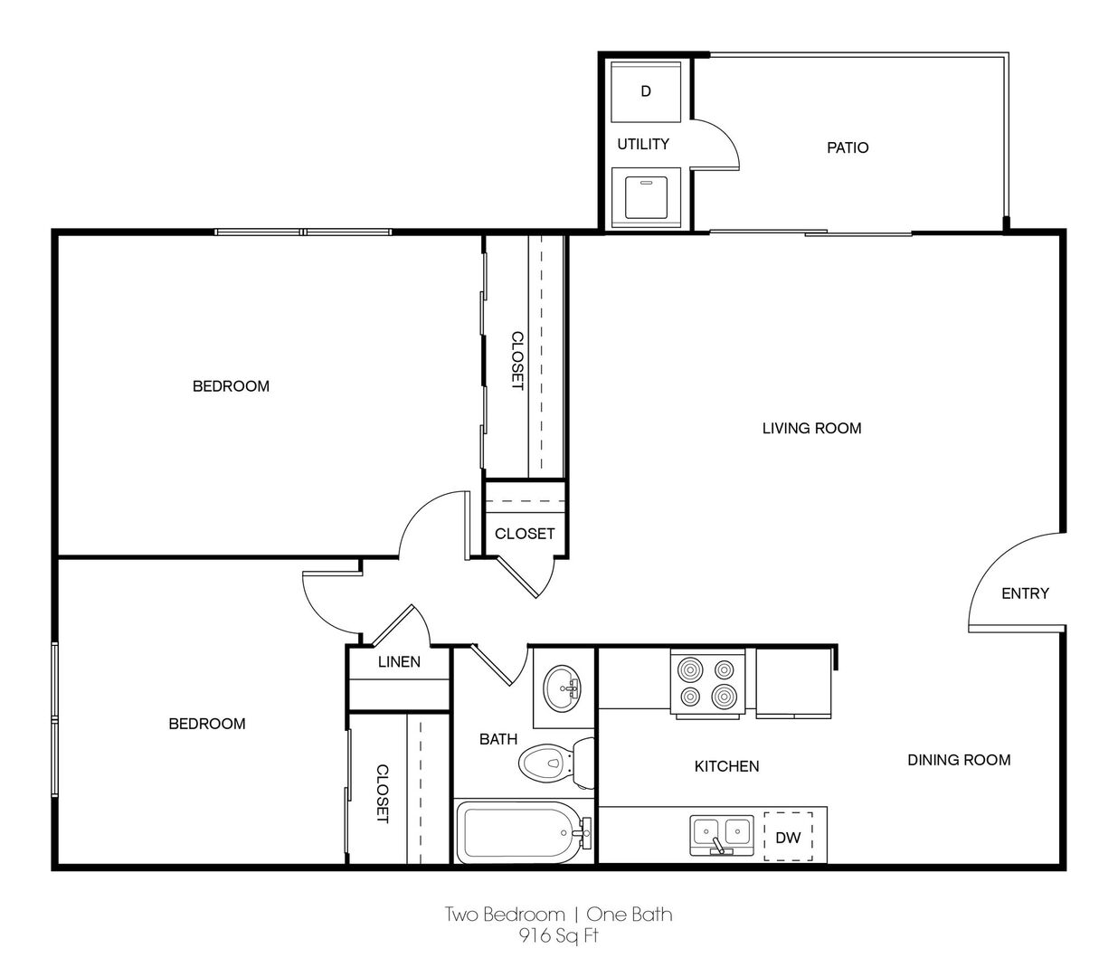 2 Bedroom Apartment – 3030 Elmside Drive #115W, Houston, TX 77042