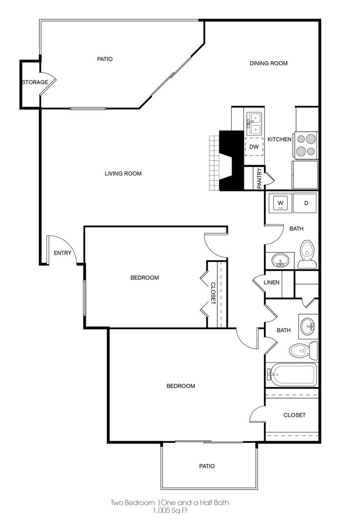2 Bedroom Apartment – 3030 Elmside Drive #176E, Houston, TX 77042