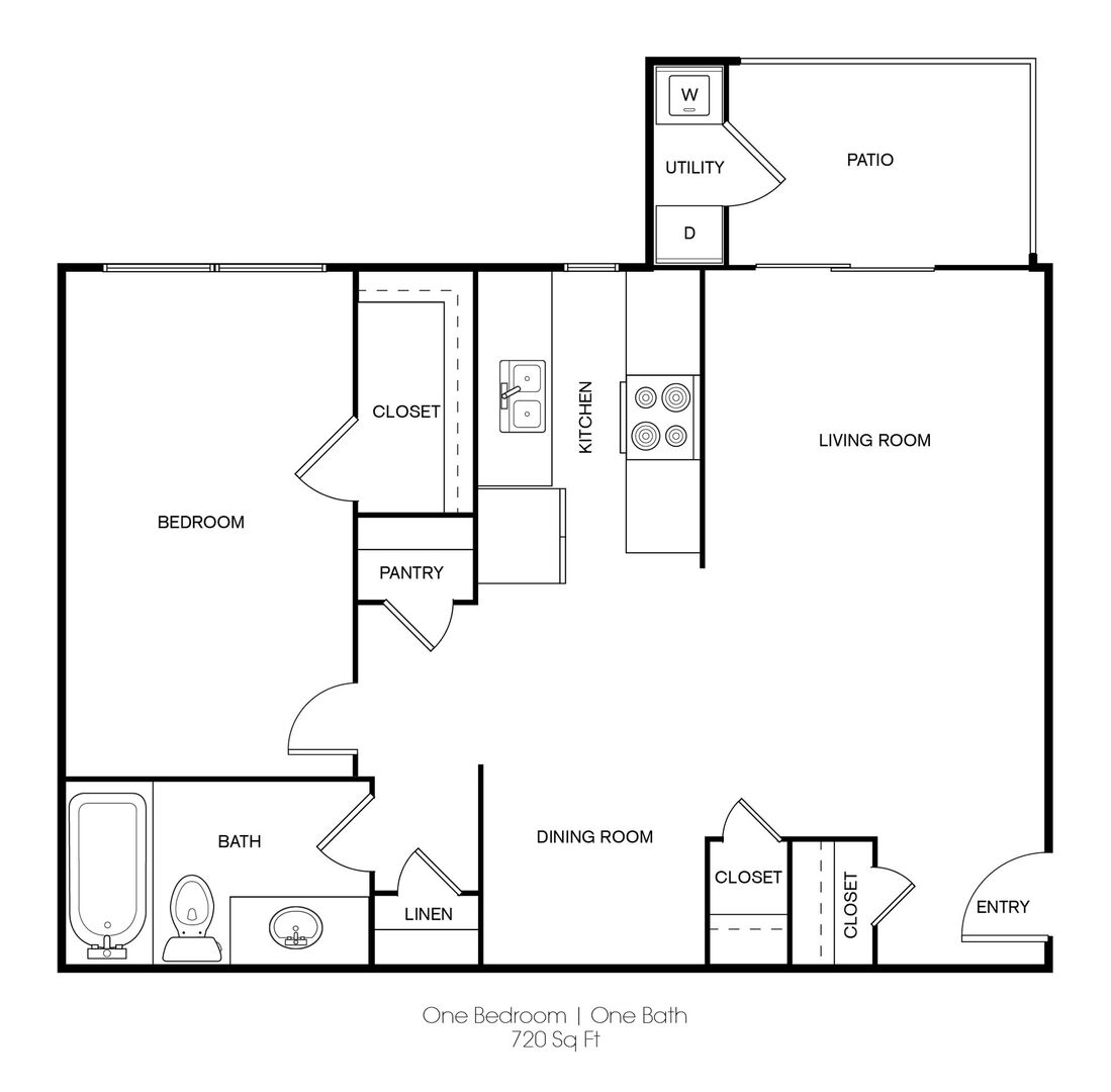 1 Bedroom Apartment – 3030 Elmside Drive #193W, Houston, TX 77042