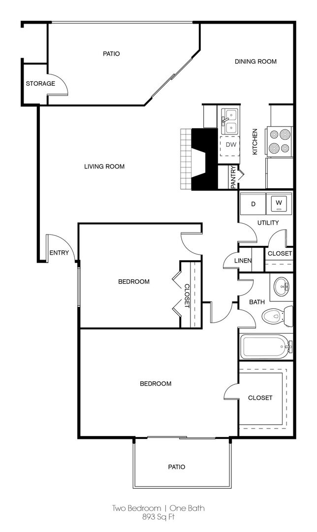 2 Bedroom Apartment – 3030 Elmside Drive #127E, Houston, TX 77042