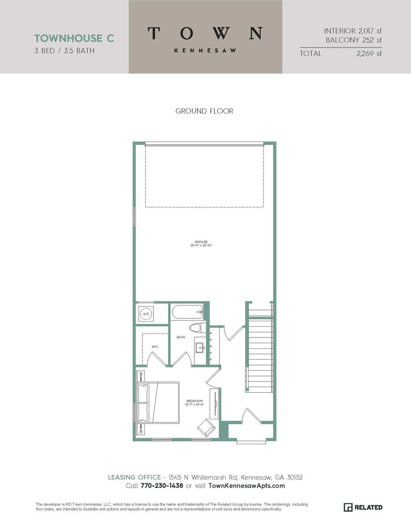 3 Bedroom Apartment – 1545 Whitemarsh Road #4005, Kennesaw, GA 30152