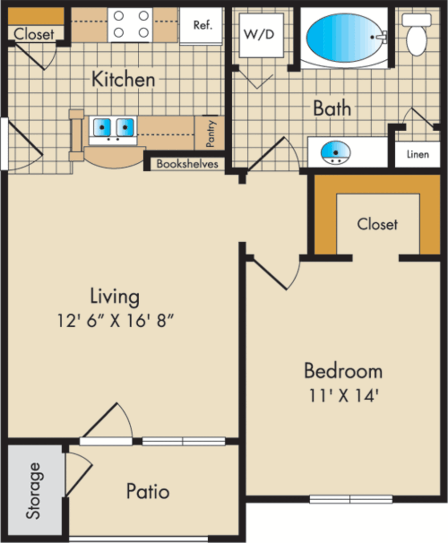 1 Bedroom Apartment – 6060 Fairmont Parkway #5106, Pasadena, TX 77505