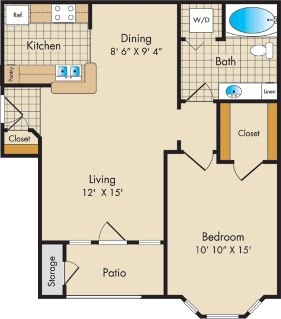 1 Bedroom Apartment – 6060 Fairmont Parkway #15307, Pasadena, TX 77505