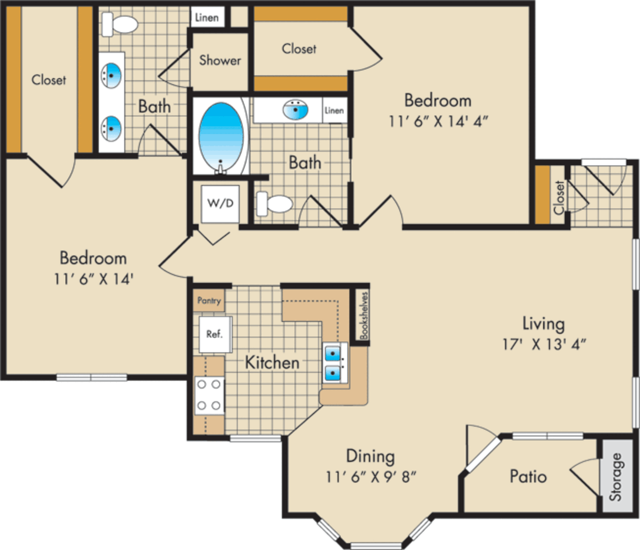 2 Bedroom Apartment – 6060 Fairmont Parkway #15201, Pasadena, TX 77505