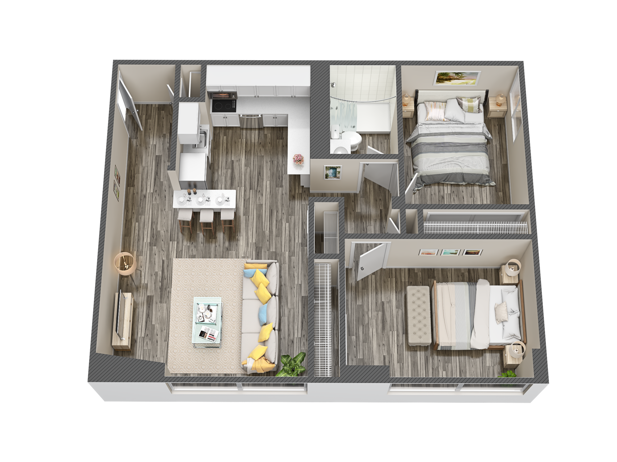 Two Bedroom One Batch East Tow floor plan