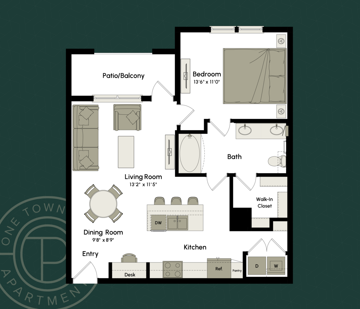 1 Bedroom Apartment – 6006 Rogerdale Road #3208, Houston, TX 77072