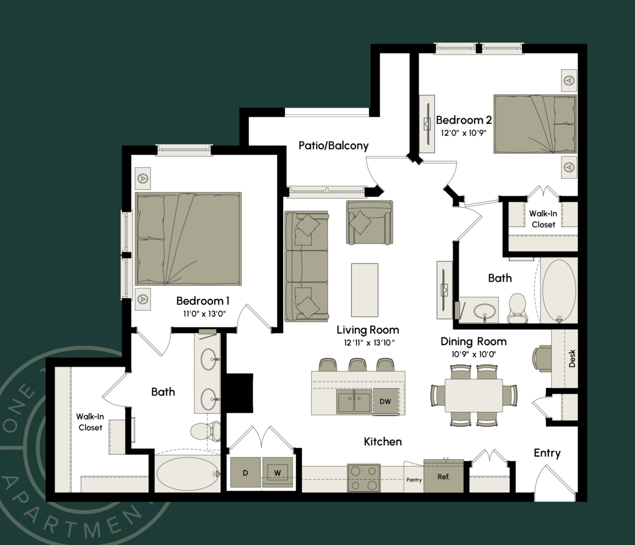 2 Bedroom Apartment – 6006 Rogerdale Road #3310, Houston, TX 77072