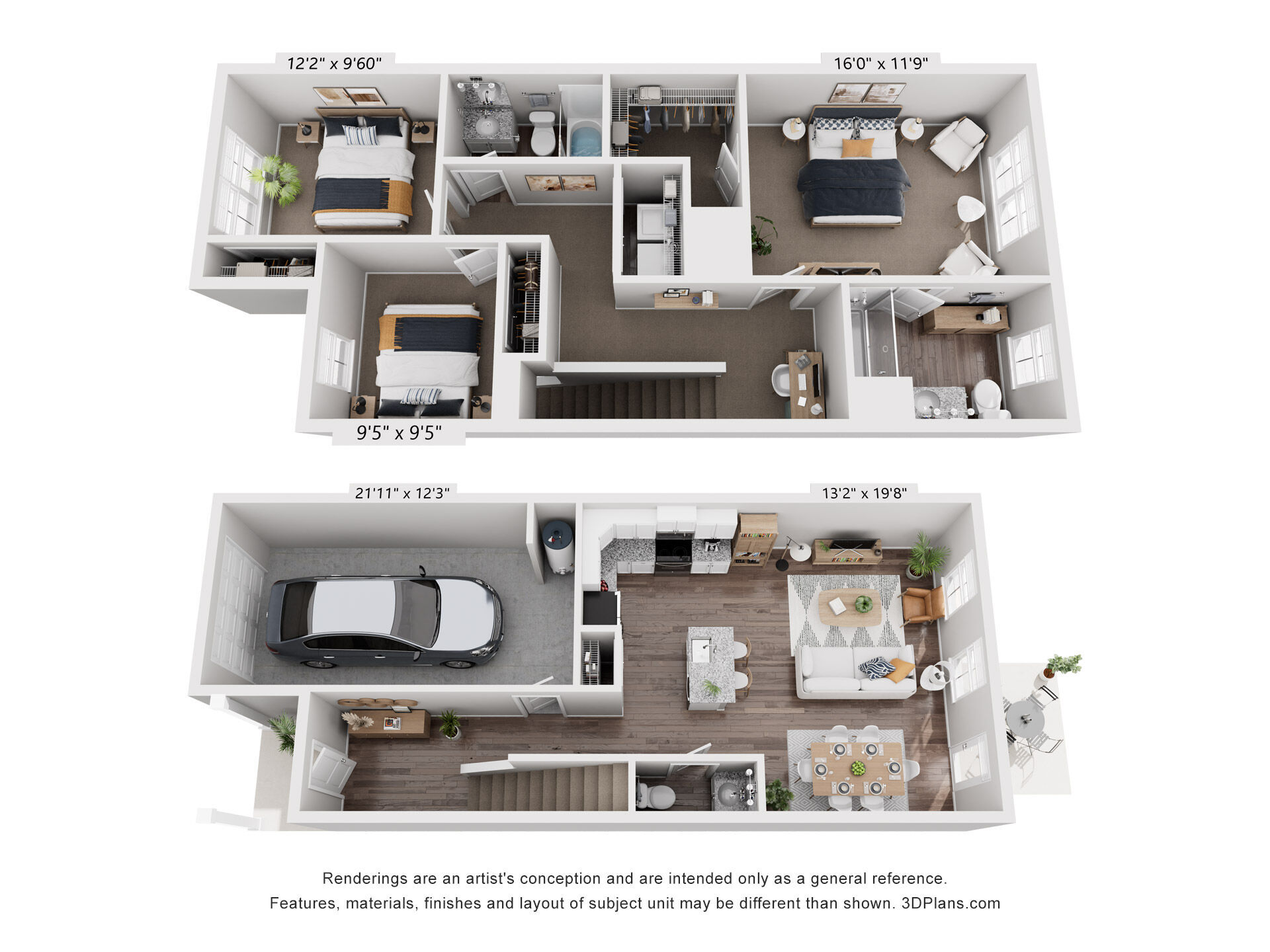Coastal Townhome floor plan