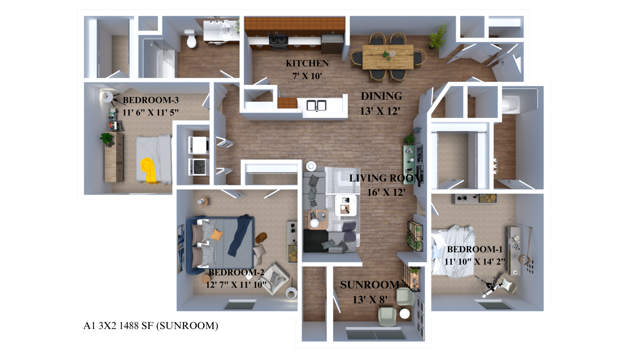 The Par (Sunroom) floor plan