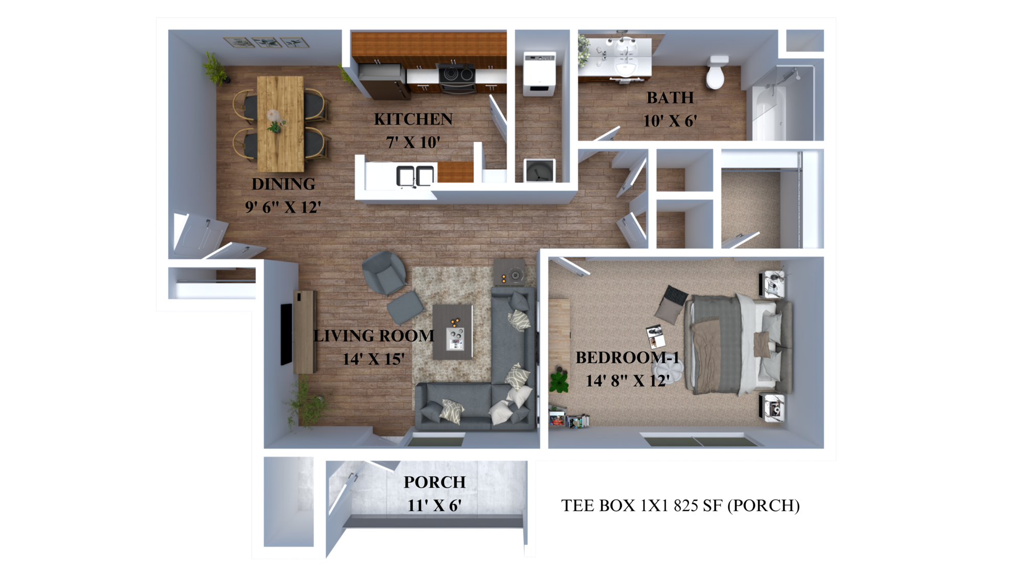 The Tee Box floor plan