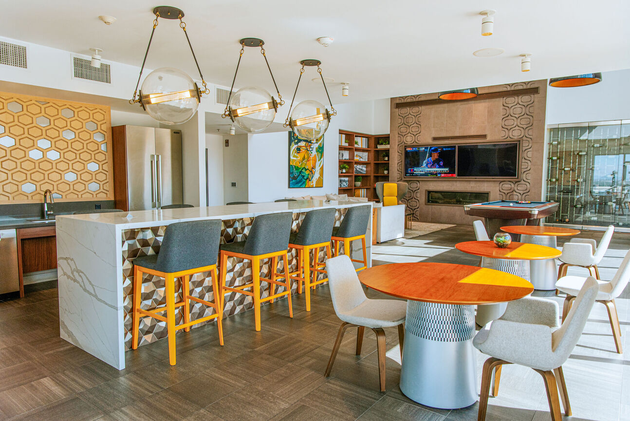 Shared interior space at The Stewart.
