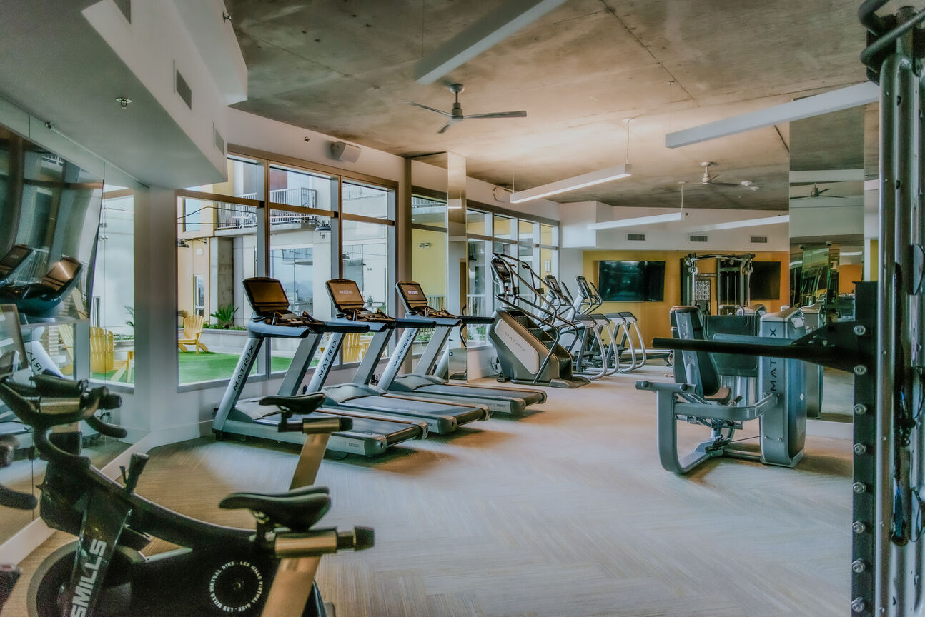 Fitness room at The Stewart.