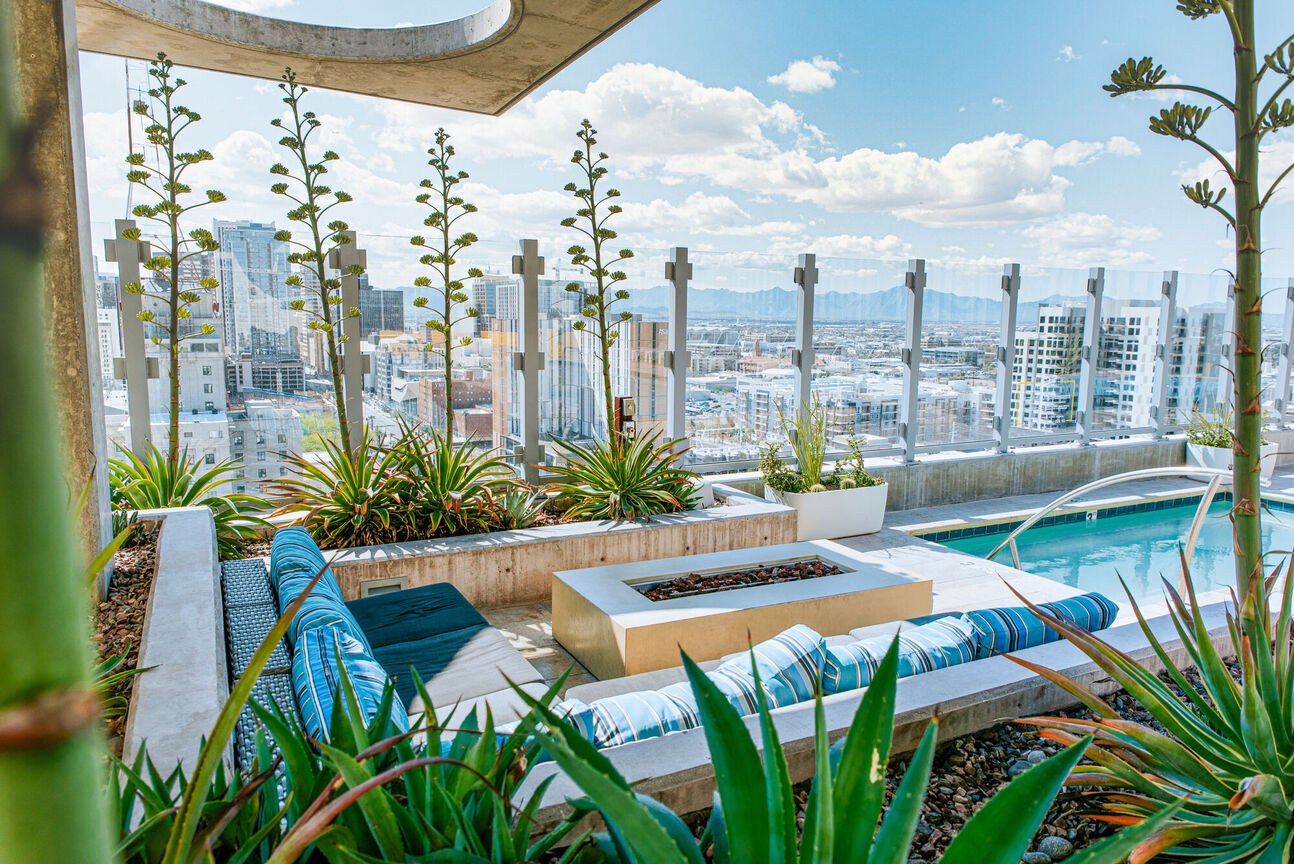Pool and poolside area at The Stewart.