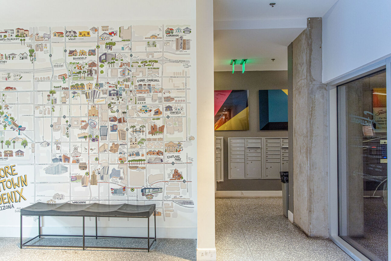 Shared interior space at The Stewart.