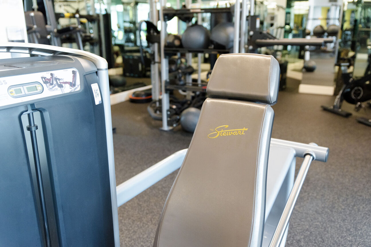 Fitness room at The Stewart.