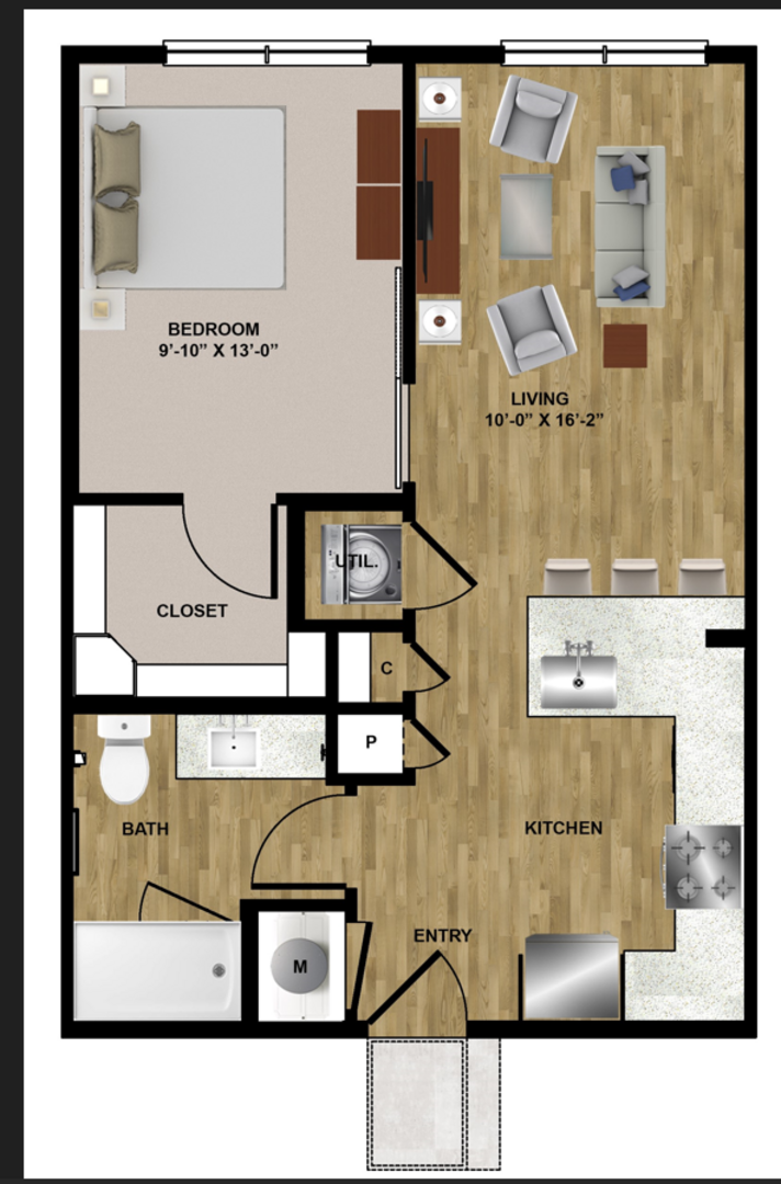 1 Bedroom Apartment – 616 W 20TH ST #410, Houston, TX 77008