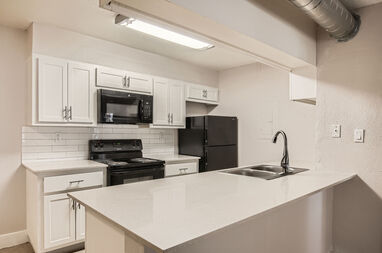 Apartment kitchen — representative home at Ava Park.