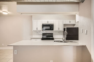 Apartment kitchen — representative home at Ava Park.