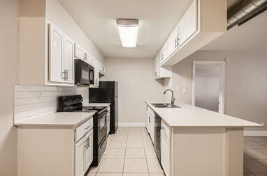 Apartment kitchen — representative home at Ava Park.